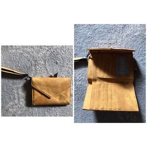 Cute yellow wristlet wallet